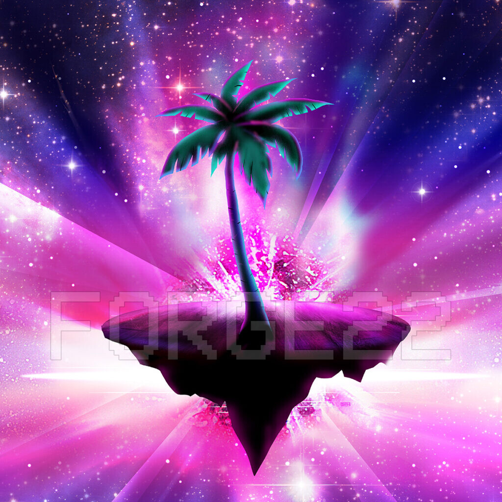 electric synthwave island