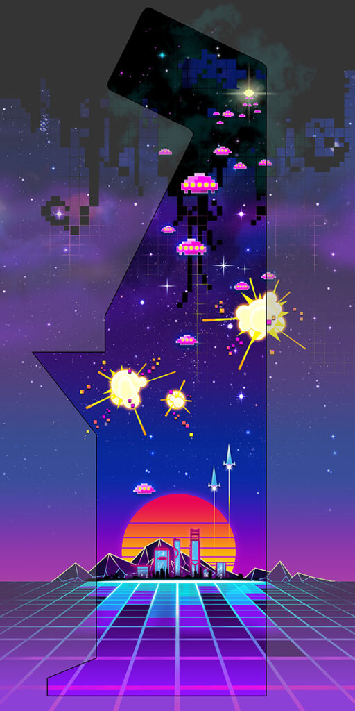 arcade cabinet side panel art custom