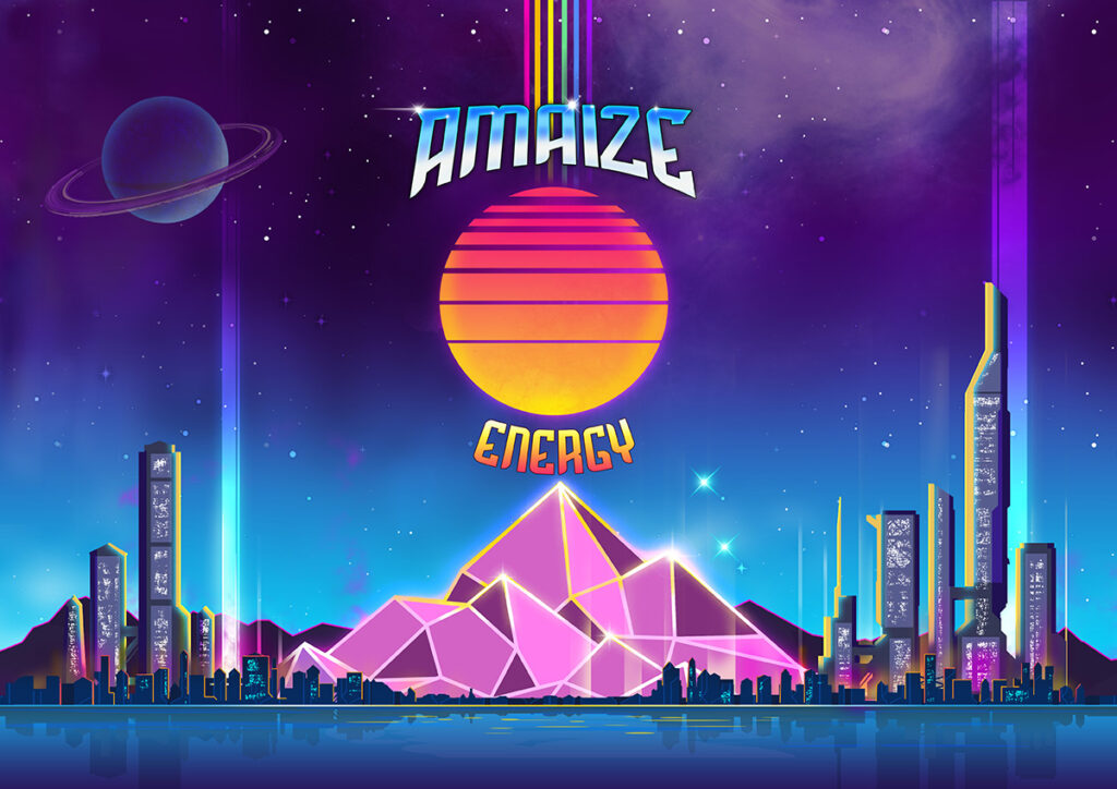 synthwave energy drink art