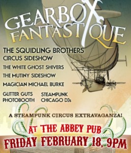 squidling circus steampunk poster airship chicago