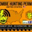 zombie hunting permit sticker