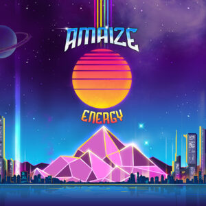 synthwave energy drink art