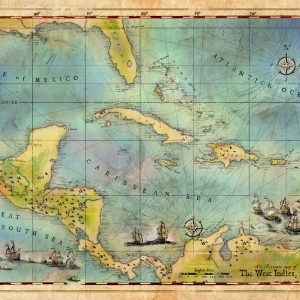 Pirates of the Caribbean Map 1660 for sale